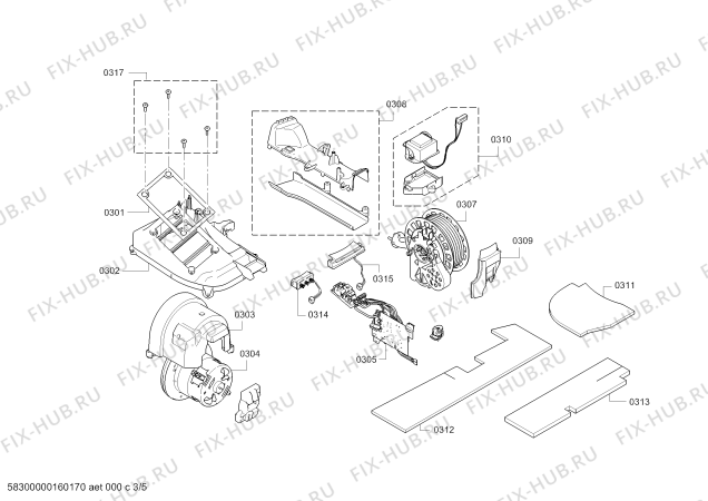 Схема №5 BGS61438 Roxx´x с изображением Кнопка для пылесоса Bosch 00624705