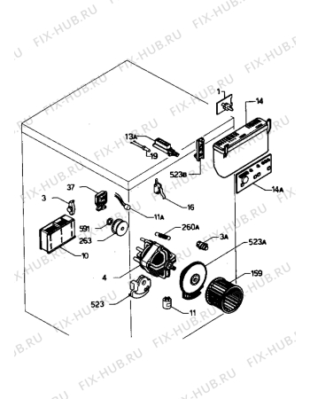 Взрыв-схема стиральной машины Castor CD20RE - Схема узла Electrical equipment