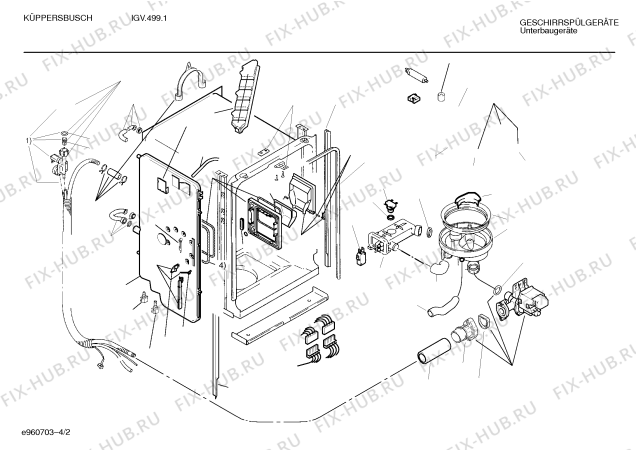 Схема №4 SPVKBA1 с изображением Передняя панель для посудомоечной машины Bosch 00350119