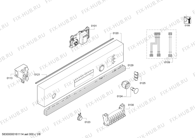 Схема №5 SMI40D06EU SilencePlus с изображением Панель управления для посудомойки Bosch 00709458