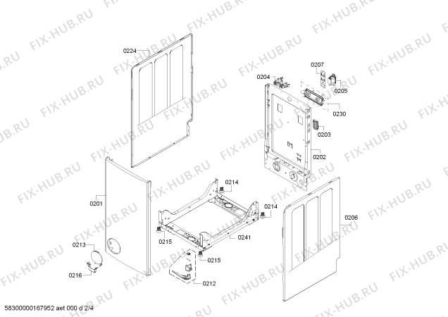 Схема №4 WP08T254HK iQ 300 с изображением Силовой модуль для стиральной машины Siemens 00747904