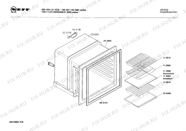 Схема №7 HB90420GB с изображением Переключатель для электропечи Bosch 00032763