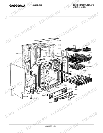 Схема №9 GM287910 с изображением Уголок для посудомойки Bosch 00321910