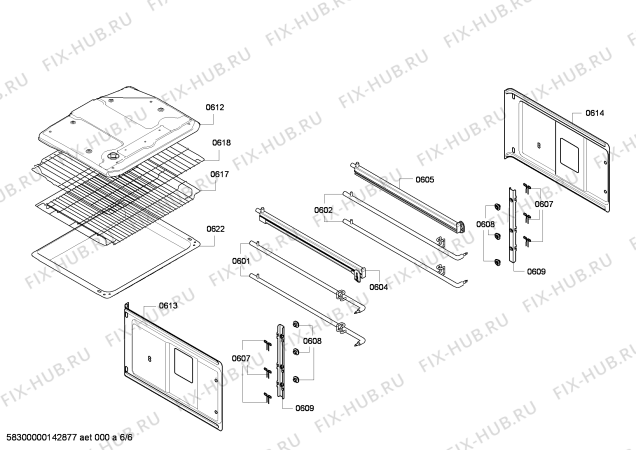 Схема №6 C17E74S0GB с изображением Панель управления для плиты (духовки) Bosch 00671583