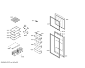 Схема №3 3FEB2715 с изображением Дверь для холодильной камеры Bosch 00246308