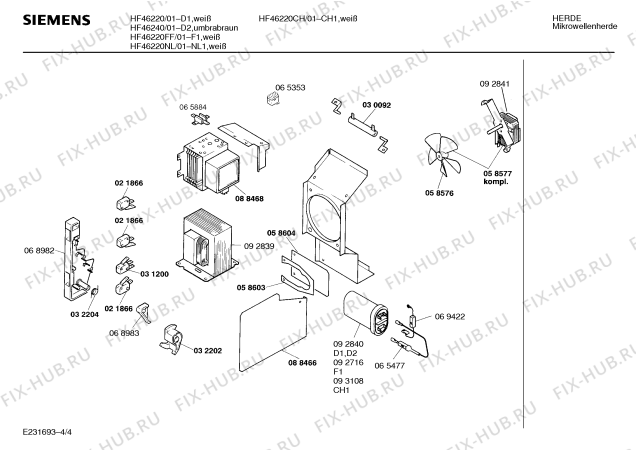 Схема №4 HF46220 с изображением Кулинарная книга для микроволновки Siemens 00515826