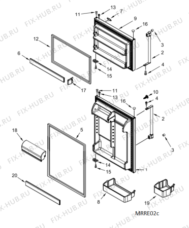 Схема №5 5WT511SFEG с изображением Шланг для холодильной камеры Whirlpool 482000099222