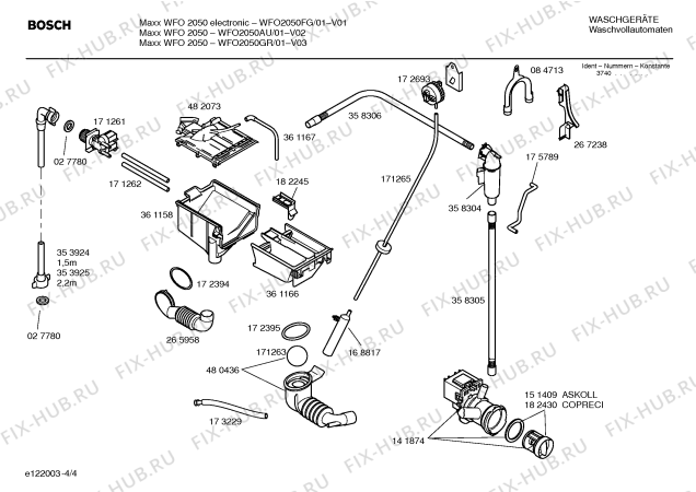 Схема №4 WFC2065OE Maxx40 WFC2065 с изображением Вкладыш в панель для стиралки Bosch 00483231