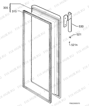 Взрыв-схема холодильника Aeg Electrolux A75270GA - Схема узла Door 003