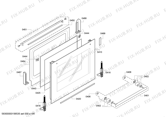 Взрыв-схема плиты (духовки) Bosch HBA78B750B - Схема узла 04