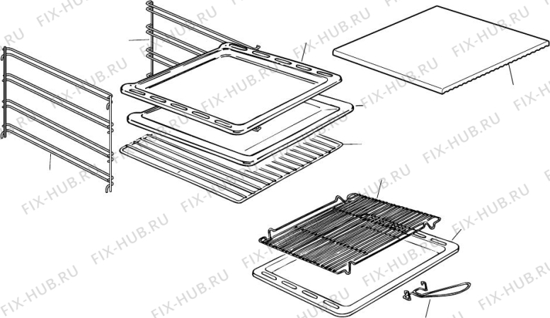 Схема №5 MFW с изображением Корпусная деталь для плиты (духовки) DELONGHI 421F723