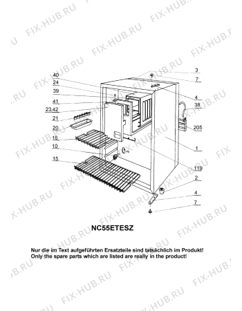 Взрыв-схема холодильника Electrolux Loisirs C55E - Схема узла Housing 001