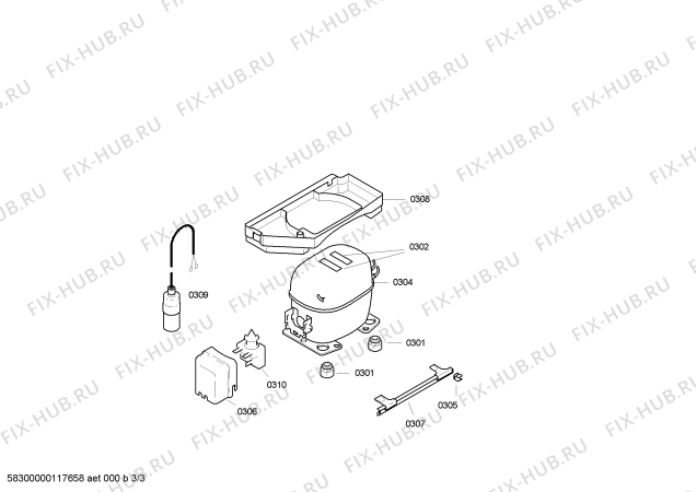 Схема №3 KIV2474 с изображением Крепеж для холодильной камеры Bosch 00169319