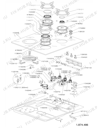 Схема №1 AKM 475 с изображением Другое для плиты (духовки) Whirlpool 481227308001