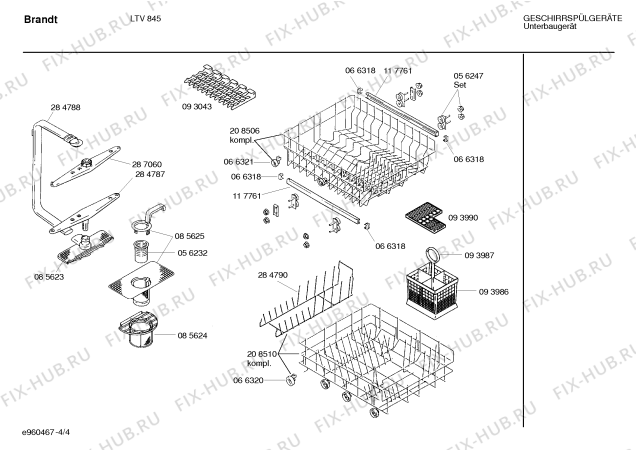 Взрыв-схема посудомоечной машины Brandt SPIBRA1FF - Схема узла 04