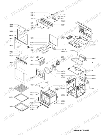 Схема №1 BLVM 8100/PT с изображением Панель для плиты (духовки) Whirlpool 481010721702
