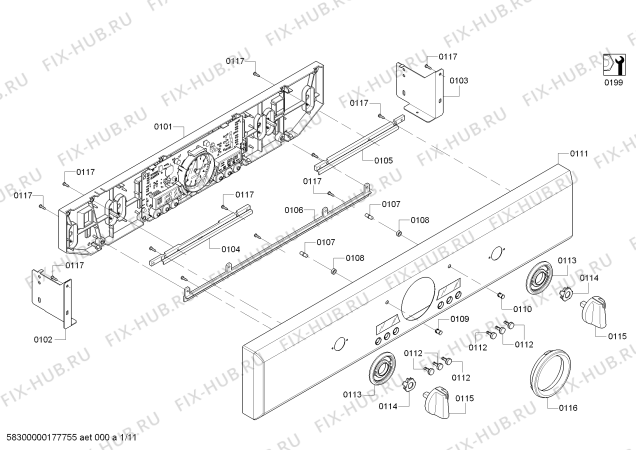 Схема №10 PODM301J с изображением Регулировочный узел для плиты (духовки) Bosch 12016495
