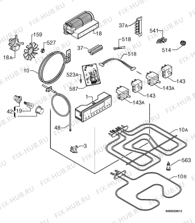 Взрыв-схема плиты (духовки) Privileg 844746_60764 - Схема узла Electrical equipment 268