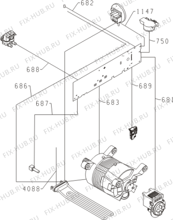 Схема №6 W58543 (496797, PS10/25145) с изображением Обшивка для стиральной машины Gorenje 349603