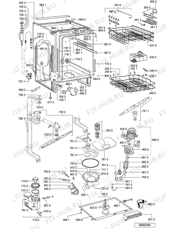 Схема №2 ADP 5240 WH с изображением Обшивка для посудомоечной машины Whirlpool 481245371292