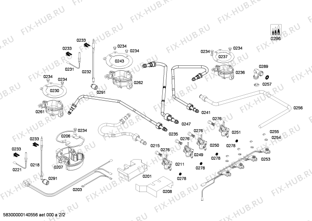 Схема №2 EC645HC90N ENC.EC645HC90N 3G+1W SE60F IH5 с изображением Труба для духового шкафа Siemens 00673041