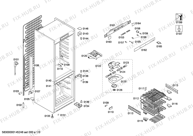 Схема №3 KGS36A30 с изображением Инструкция по установке/монтажу для холодильной камеры Bosch 00564143