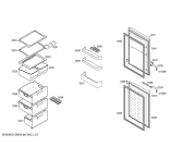 Схема №3 KGVMI3U6 KD1411S с изображением Дверь для холодильной камеры Bosch 00244541