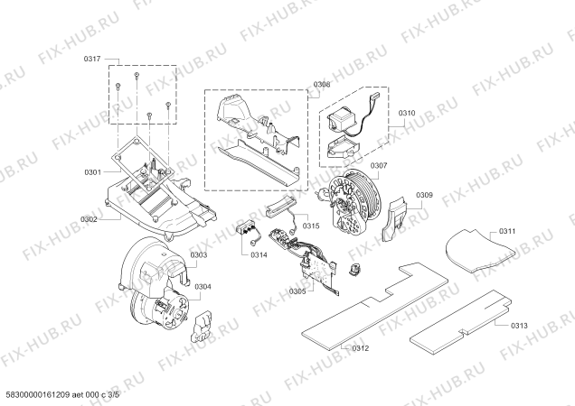 Схема №5 BGS62531 Roxx´x ProPower с изображением Панель для пылесоса Bosch 00657518