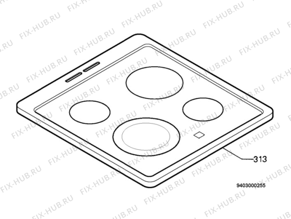 Взрыв-схема плиты (духовки) Electrolux EKC60055 - Схема узла Hob 271