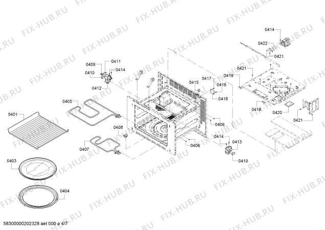 Схема №7 HMC87151UC Bosch с изображением Панель для микроволновки Bosch 00771135