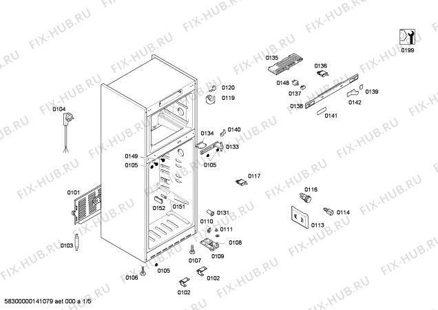 Схема №4 KDN53A01NE с изображением Изоляция для холодильной камеры Bosch 00683558