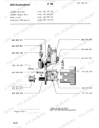 Взрыв-схема посудомоечной машины Aeg LAVNOVA 804 - Схема узла Section7