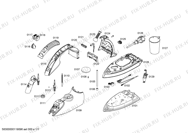 Схема №1 TB11309 slider special с изображением Канистра для электроутюга Siemens 00641255