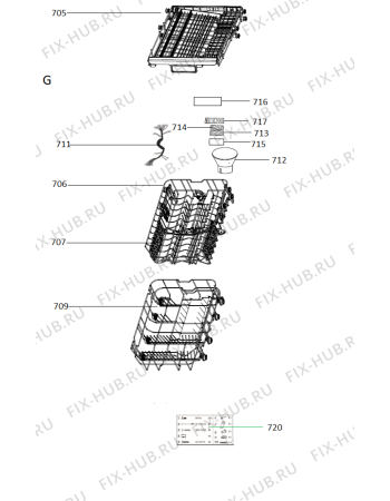 Схема №7 ADG 925 с изображением Провод для посудомойки Whirlpool 482000097008