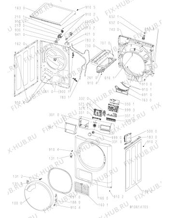 Схема №2 WDEHP80CW с изображением Блок управления для стиралки Whirlpool 481010617571