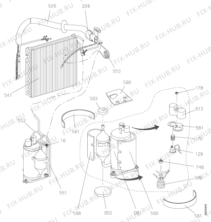 Взрыв-схема кондиционера Electrolux EBT1200QC - Схема узла Section 2