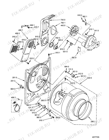 Схема №3 AWM 933 с изображением Запчасть для электросушки Whirlpool 481952918106