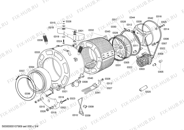 Схема №4 WFA206Q40V LAVADORA 16PR 1000 127V/60HZ с изображением Контрольная лампа для стиралки Bosch 00188098