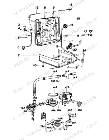 Взрыв-схема посудомоечной машины Zanussi ZW46 - Схема узла W20 Pump, Water softener