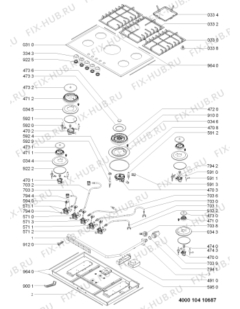 Схема №1 KHGL 9010/B с изображением Уплотнение для духового шкафа Whirlpool 481281518583