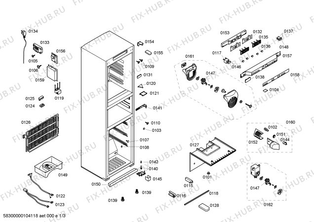 Схема №3 KGF29221 с изображением Дверь для холодильной камеры Bosch 00242255