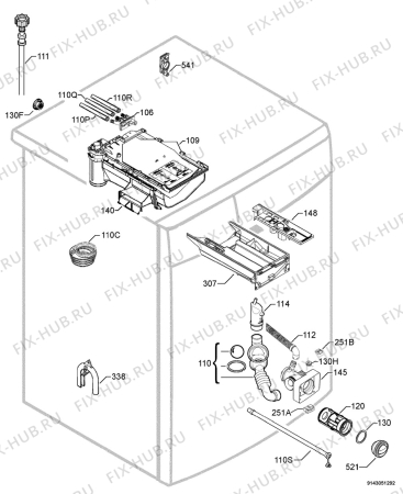 Взрыв-схема стиральной машины Privileg 00310442_21165 - Схема узла Hydraulic System 272