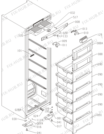 Схема №1 F68SYW (414134, ZOS3167) с изображением Запчасть для холодильника Gorenje 337972