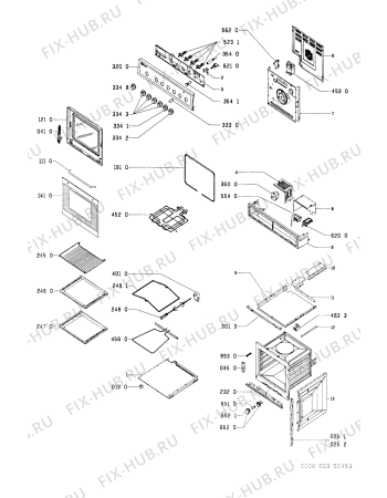 Схема №1 EGZT 3400 SW 01 с изображением Кнопка для духового шкафа Whirlpool 481941028728