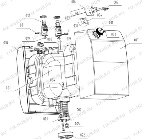 Схема №1 KRU0520/A(731855, TEG 0520 U/A) с изображением Запчасть для бойлера Gorenje 466492