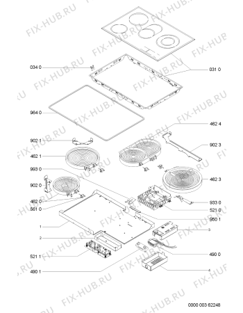 Схема №1 AKM 970/G/BA с изображением Затычка для плиты (духовки) Whirlpool 481244039274