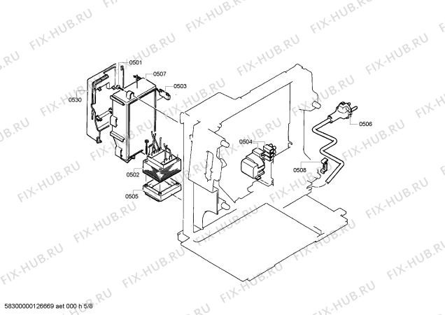 Схема №8 TCA6801 Benvenuto B70 с изображением Панель для электрокофеварки Bosch 00641978