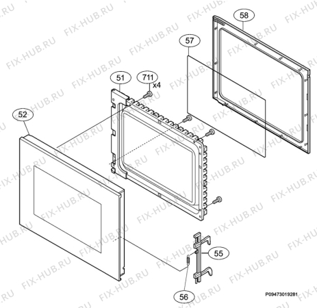 Взрыв-схема микроволновой печи Electrolux EMS1760X - Схема узла Section 3