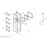 Схема №6 KAN60A15NE с изображением Дверь для холодильной камеры Bosch 00245499