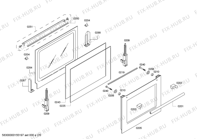 Взрыв-схема плиты (духовки) Bosch HBA64A150F H.BO.PY.E3D.IN.GYFAM.B1/.X.E3_COT/ - Схема узла 02